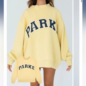 Parke Women's Yellow Mockneck Sweatshirt